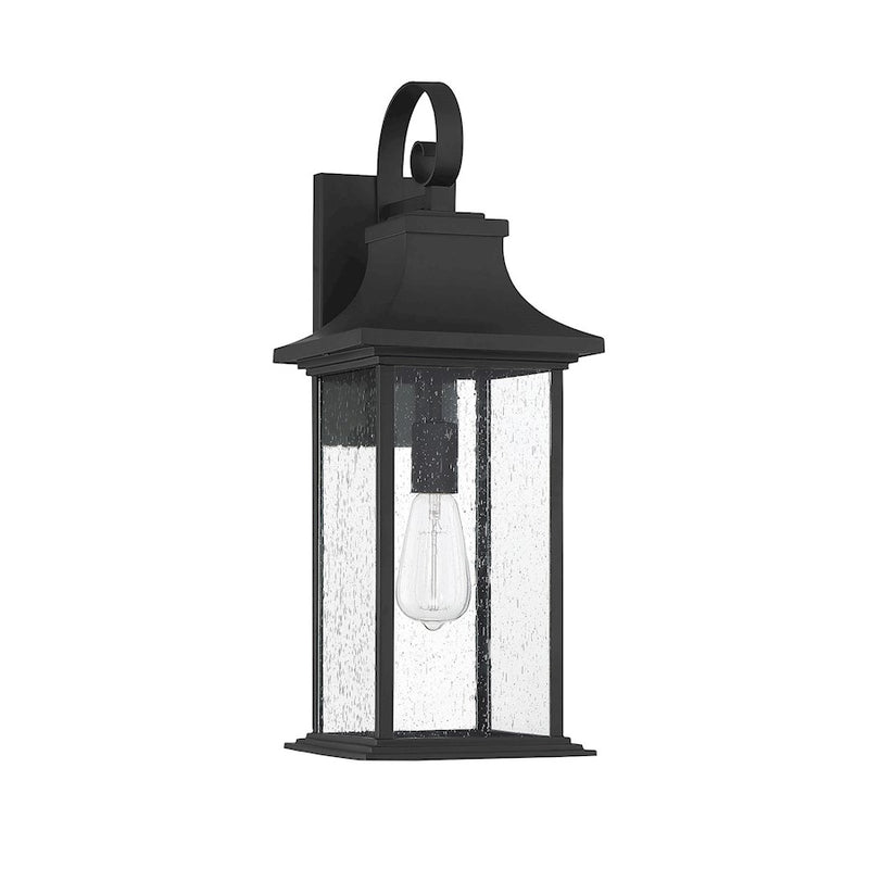 Savoy House Hancock 1 Light Small Outdoor Sconce, Matte Black