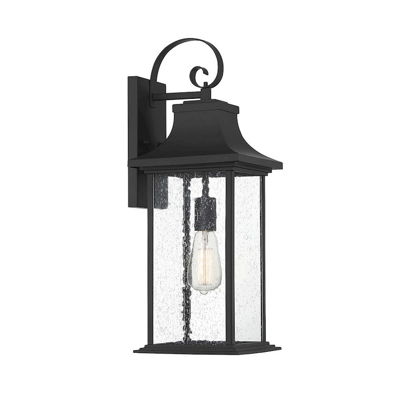 Savoy House Hancock 1 Light Small Outdoor Sconce, Matte Black