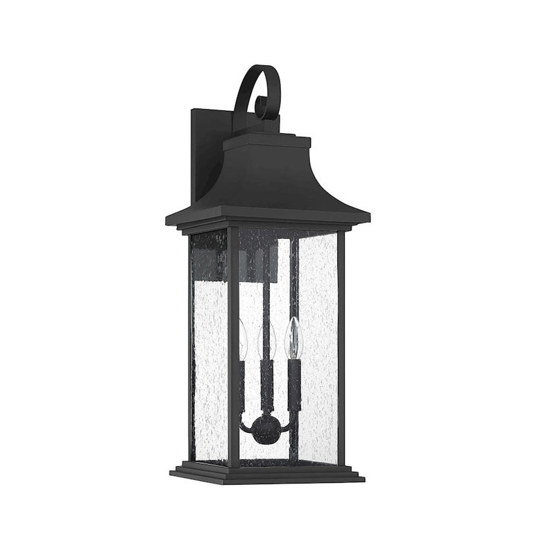 Savoy House Hancock 3 Light Outdoor Sconce, Matte Black