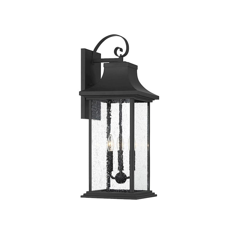 Savoy House Hancock 3 Light Outdoor Sconce, Matte Black