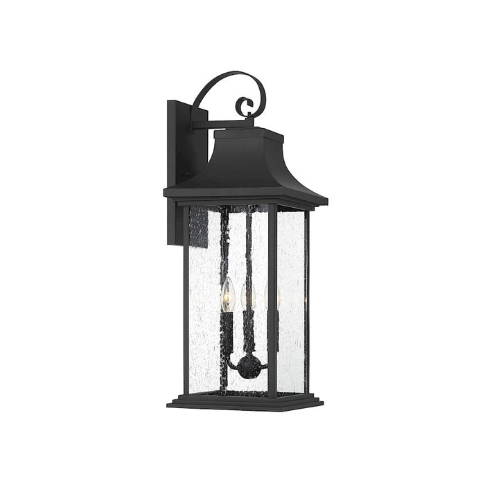 Savoy House Hancock 3 Light Outdoor Sconce, Matte Black