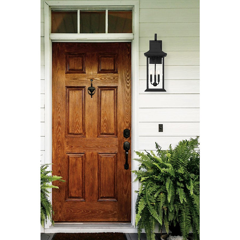 Savoy House Hancock 3 Light Outdoor Sconce, Matte Black
