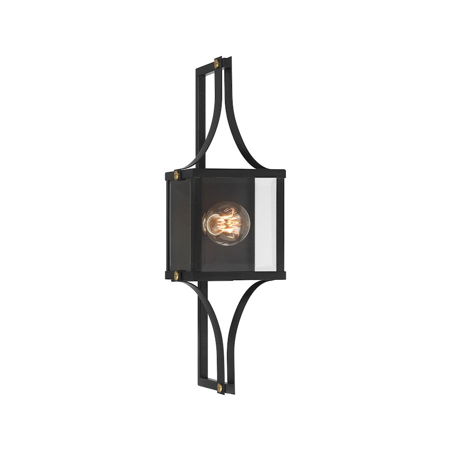 Savoy House Raeburn 1Lt 23" Outdoor Wall Lantern, Black/Brass - 5-474-144