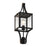 Savoy House Raeburn 1Lt Outdoor Post Lantern, Black/Brass/Beveled