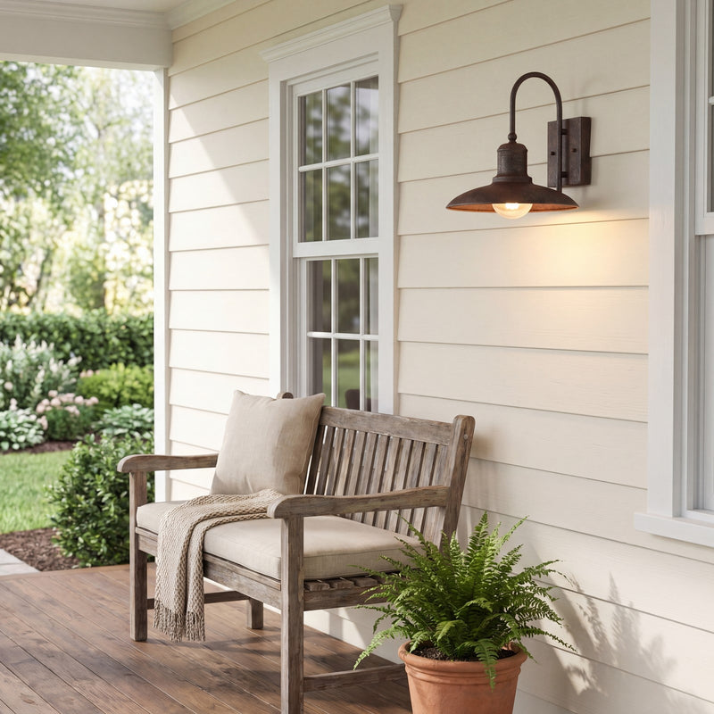 Savoy House Mica 1-Light Outdoor Wall Lantern, Artisan Rust