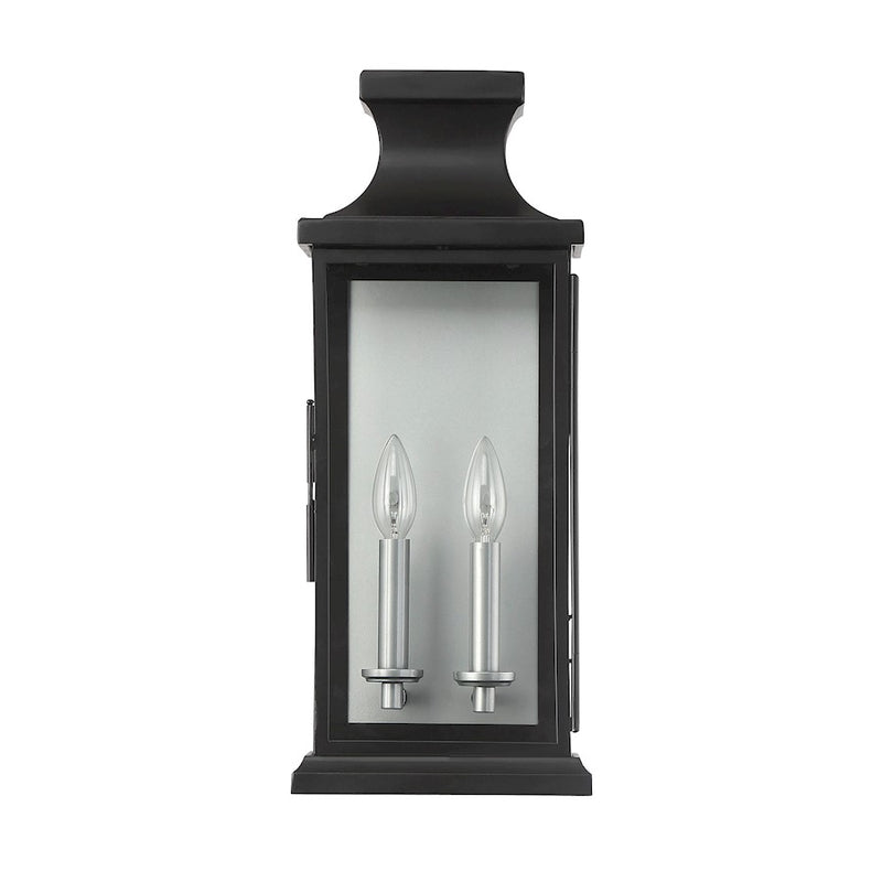 Savoy House Brooke 2-Light Outdoor Wall Lantern, Matte Black