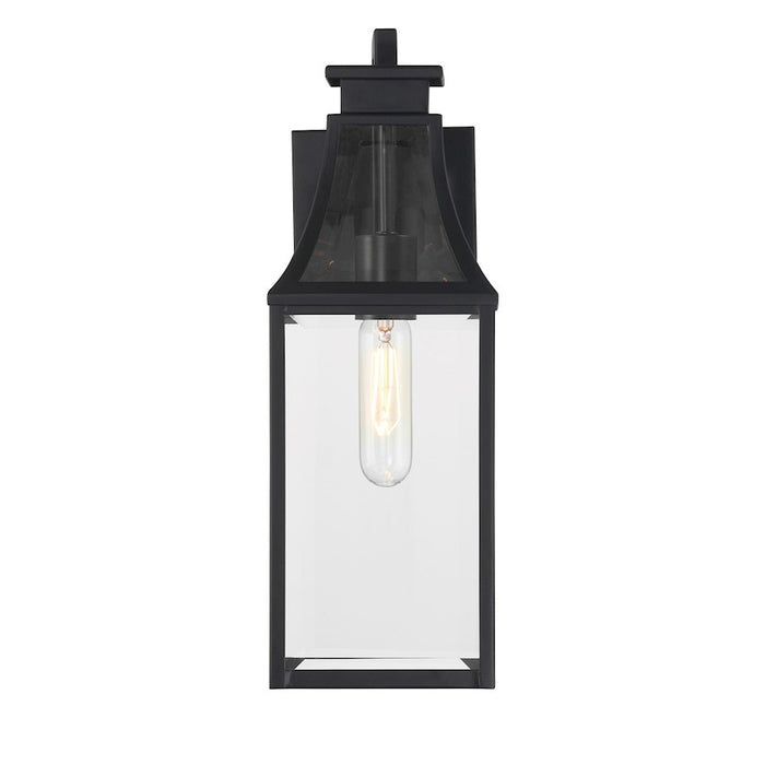 Savoy House Emery 1Lt 16" Outdoor Wall Lantern, Black/Clear Beveled