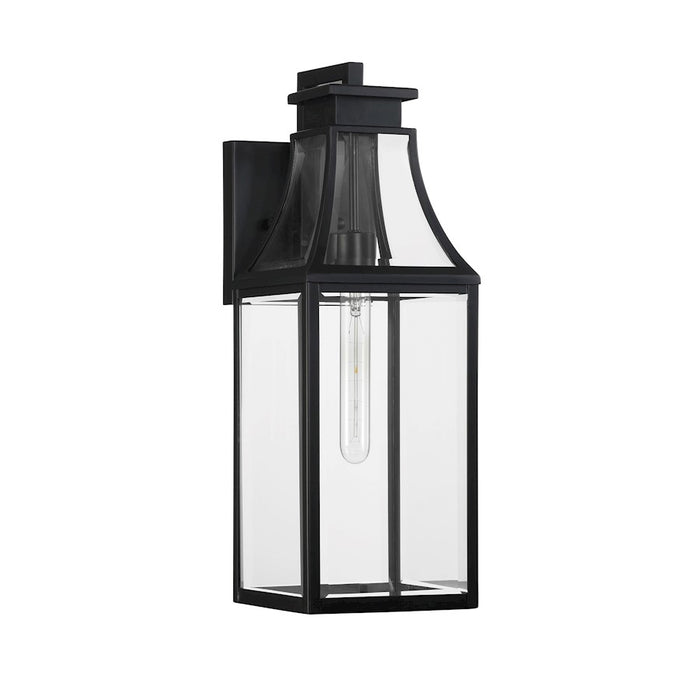 Savoy House Emery 1Lt 20" Outdoor Wall Lantern, Black/Clear Beveled