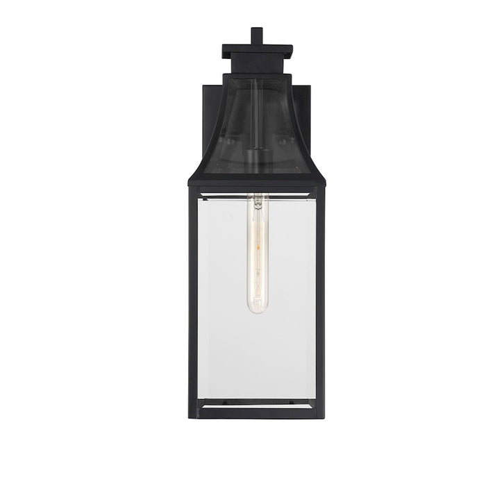 Savoy House Emery 1Lt 20" Outdoor Wall Lantern, Black/Clear Beveled