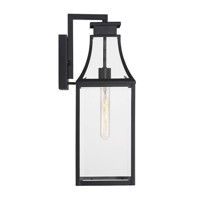 Savoy House Emery 1Lt 20" Outdoor Wall Lantern, Black/Clear Beveled