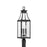 Savoy House Emery 3Lt Outdoor Post Lantern, Matte Black/Clear Beveled