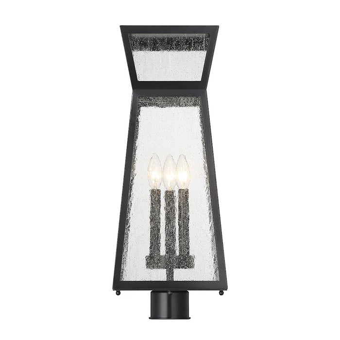 Savoy House Millford 3-Light Outdoor Post Lantern, Matte Black