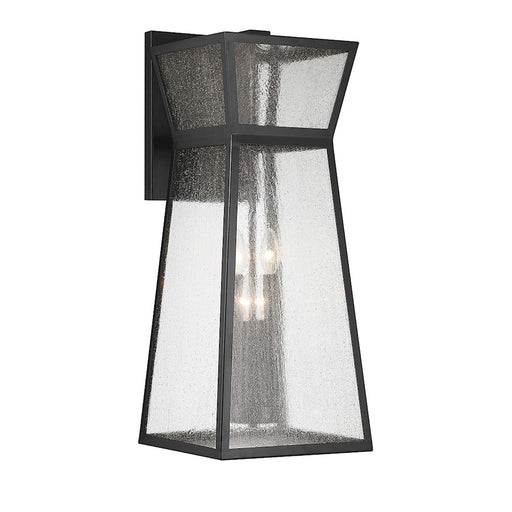 Savoy House Millford Outdoor Wall Lantern, Matte Black/Clear