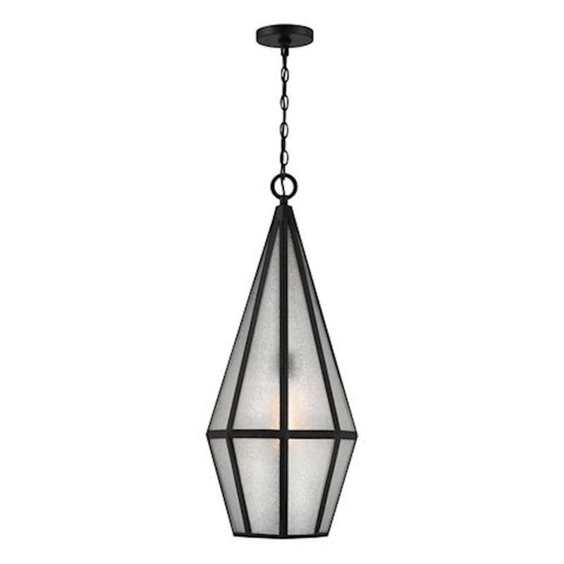Savoy House Peninsula 1 Light Outdoor Hanging Lantern, Black/Art