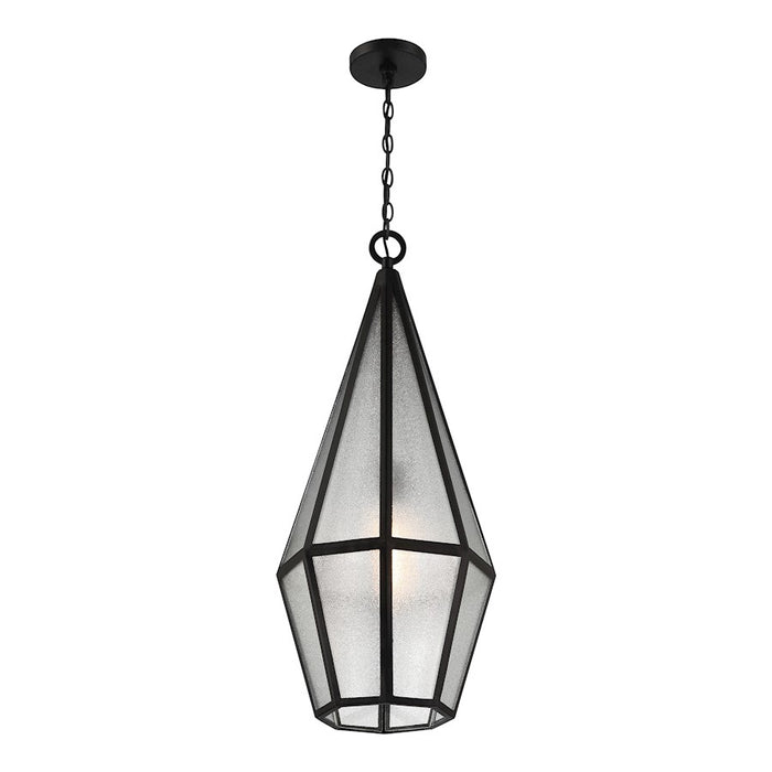 Savoy House Peninsula 1 Light Outdoor Hanging Lantern, Black/Art