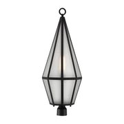 Savoy House Peninsula 1 Light Outdoor Post Lantern, Matte Black/Art - 5-707-BK