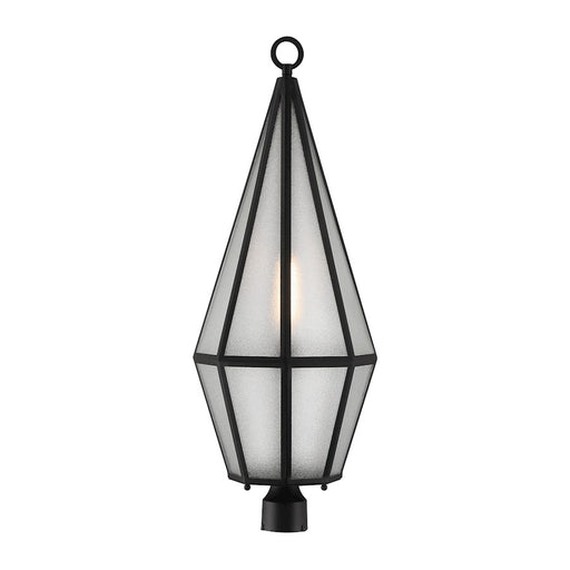 Savoy House Peninsula 1 Light Outdoor Post Lantern, Matte Black/Art - 5-707-BK