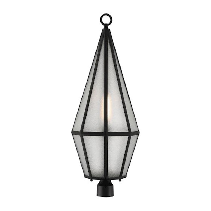 Savoy House Peninsula 1 Light Outdoor Post Lantern, Matte Black/Art