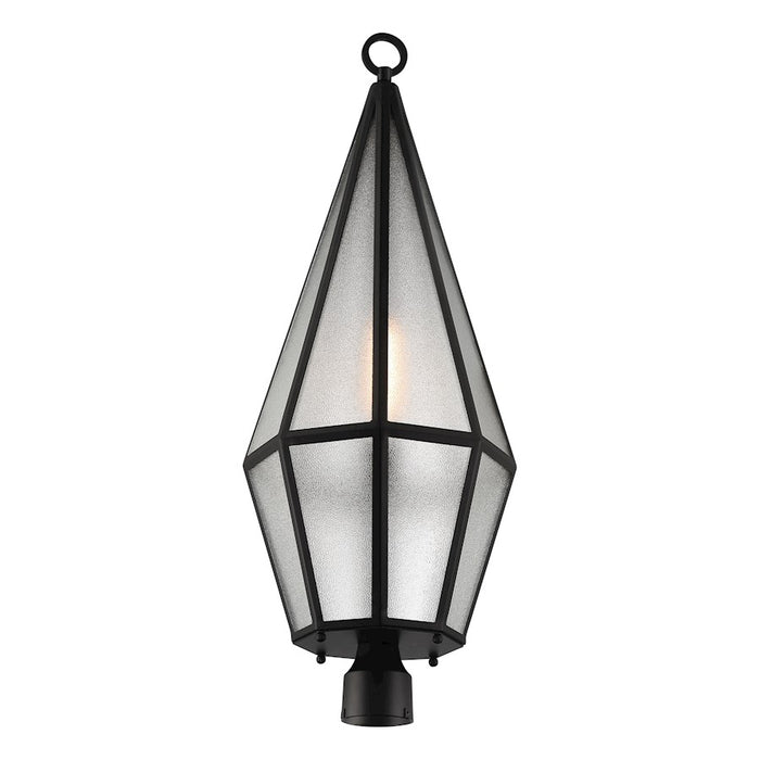 Savoy House Peninsula 1 Light Outdoor Post Lantern, Matte Black/Art