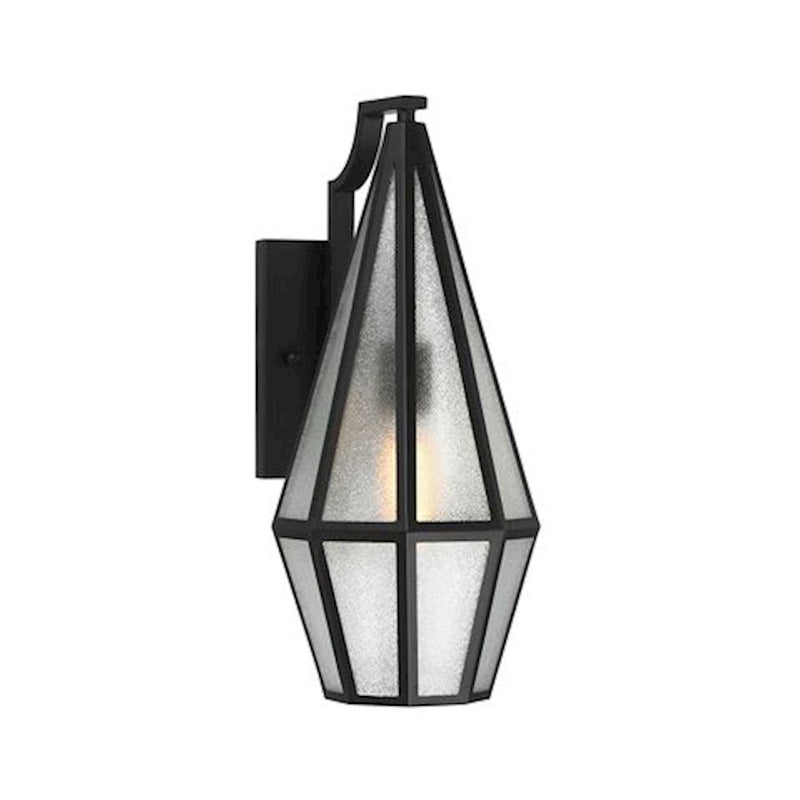 Savoy House Peninsula 1 Light 18" Outdoor Wall Lantern, Black/Art