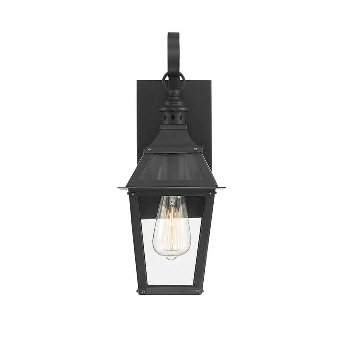 Savoy House Jackson 1 Light Outdoor Sconce, Black/Gold