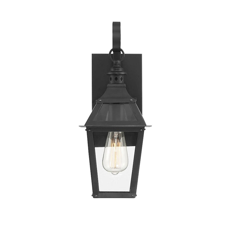 Savoy House Jackson 1 Light Outdoor Sconce, Black/Gold
