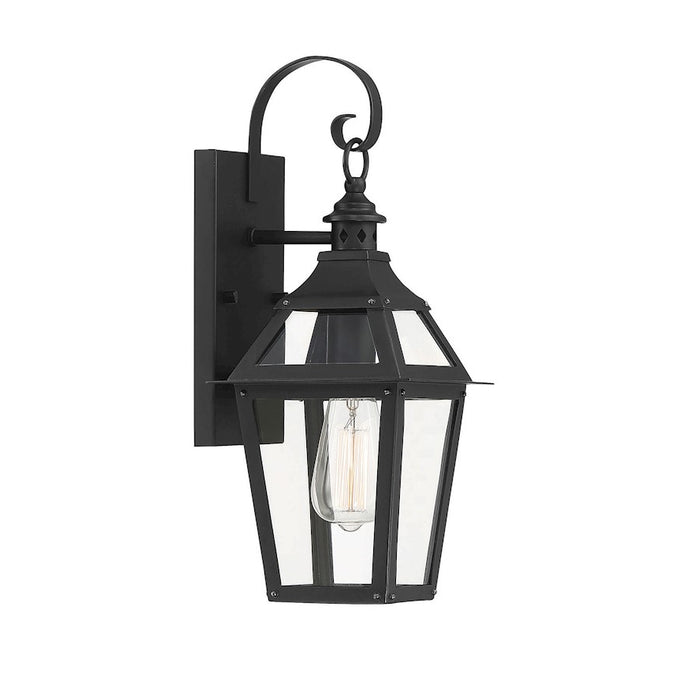 Savoy House Jackson 1 Light Outdoor Sconce, Black/Gold