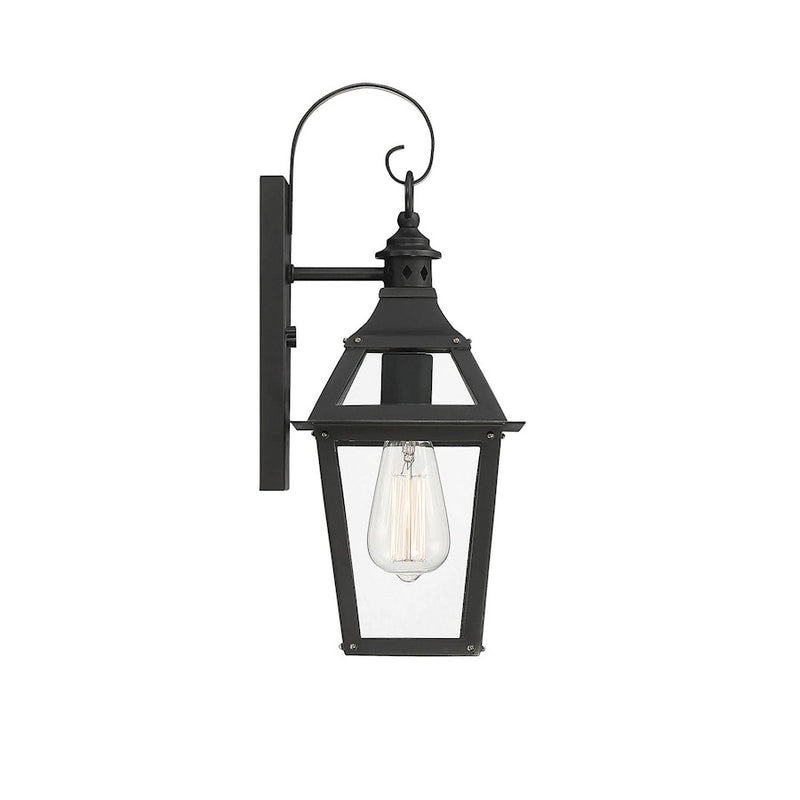 Savoy House Jackson 1 Light Outdoor Sconce, Black/Gold
