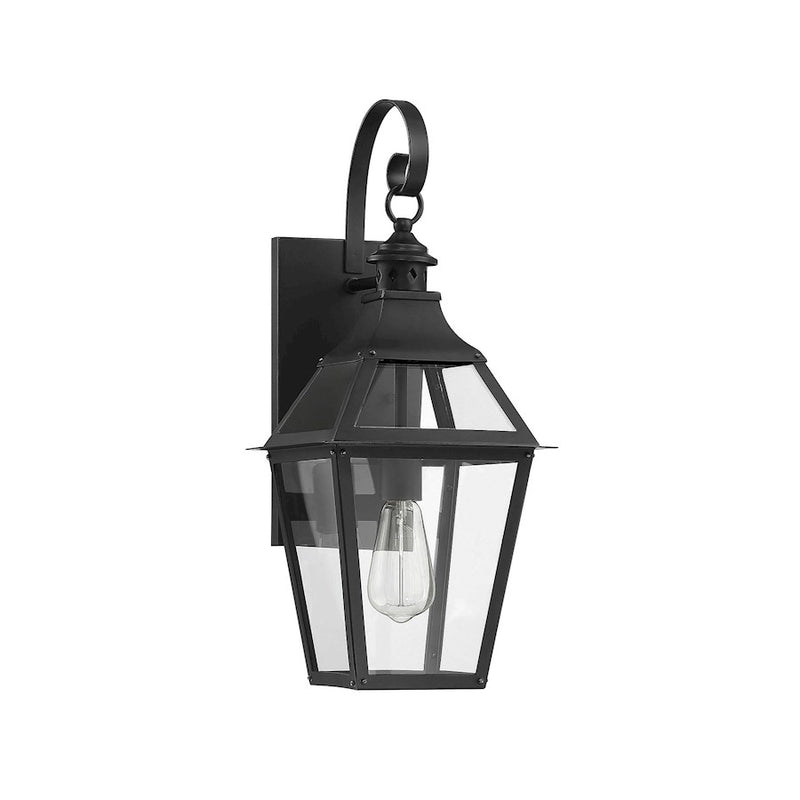 Savoy House Jackson 1 Light Outdoor Sconce, Black/Gold