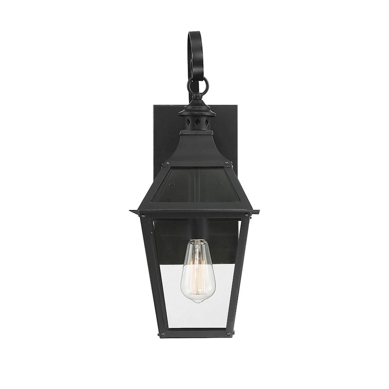 Savoy House Jackson 1 Light Outdoor Sconce, Black/Gold