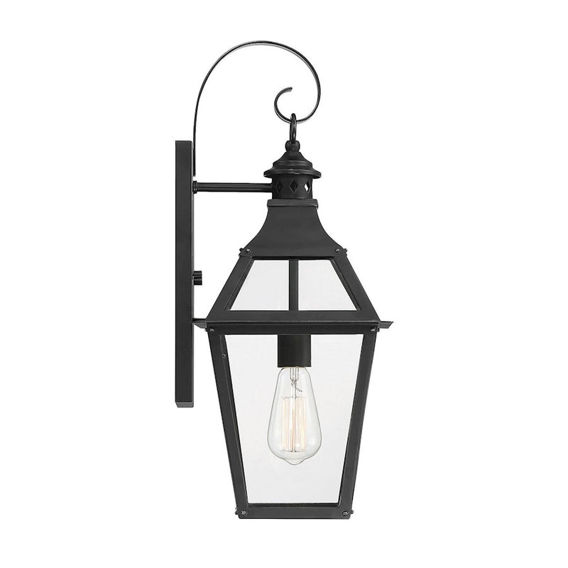 Savoy House Jackson 1 Light Outdoor Sconce, Black/Gold