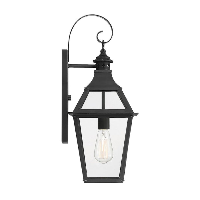 Savoy House Jackson 1 Light Outdoor Sconce, Black/Gold