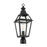 Savoy House Jackson 1 Light Outdoor Post Lantern, Black/Gold