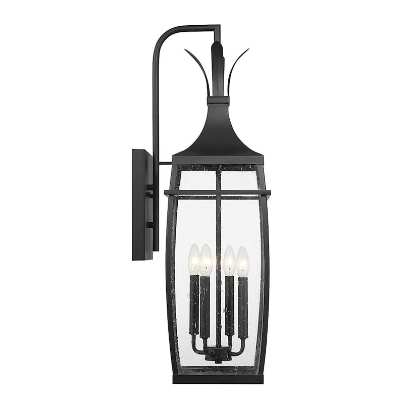 Savoy House Montpelier 1-Light Outdoor Wall Lantern, Matte Black - 5-768-BK