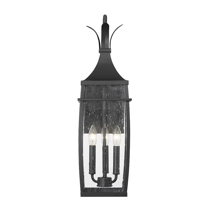 Savoy House Montpelier 3-Light Outdoor Wall Lantern, Matte Black