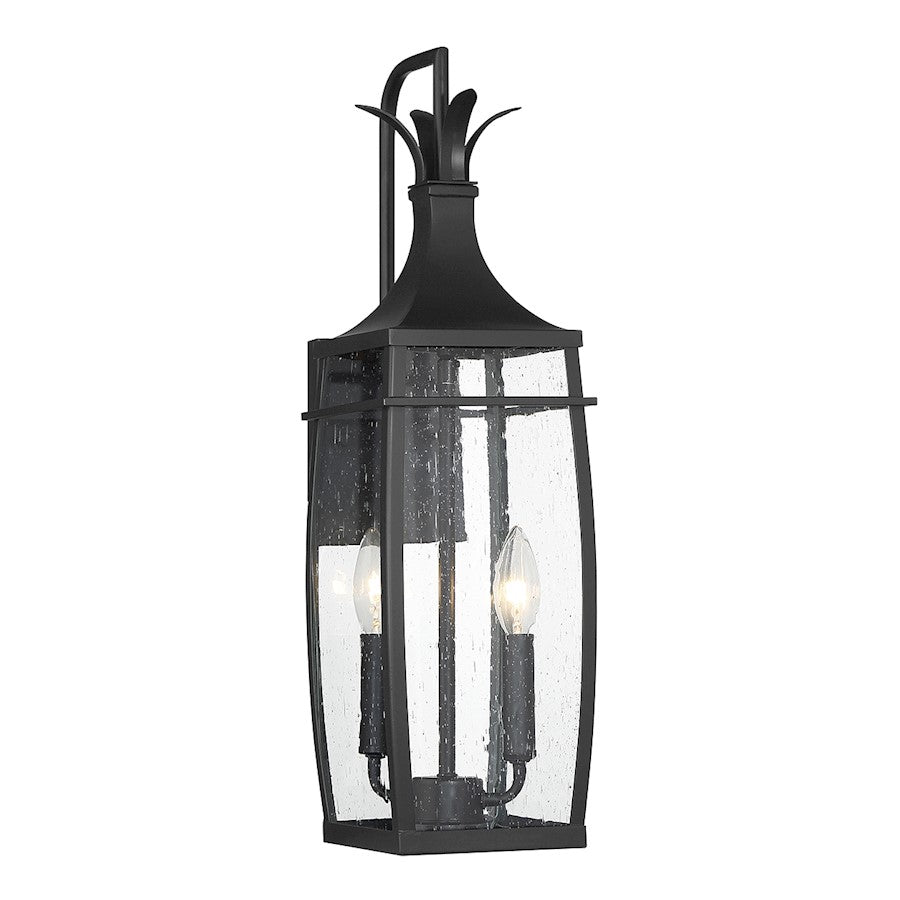 Savoy House Montpelier Outdoor Wall Lantern, Black/Clear