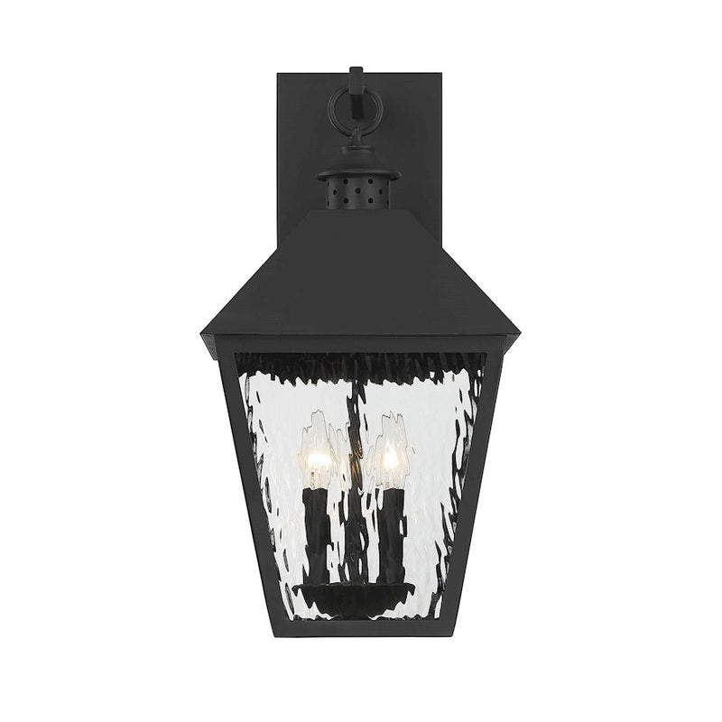 Savoy House Harrison 3 Light Outdoor Sconce, Matte Black
