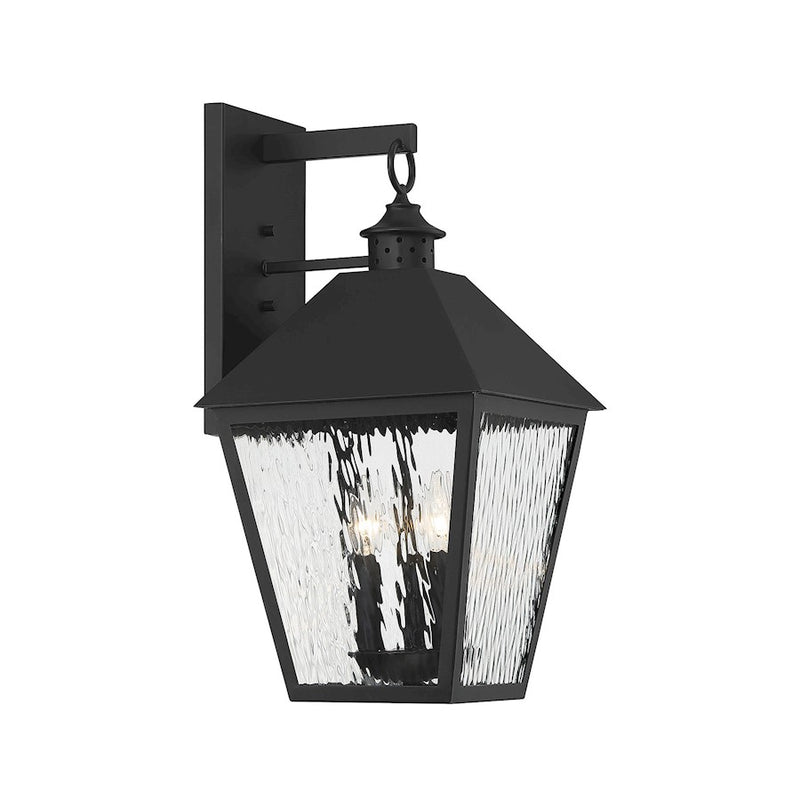 Savoy House Harrison 3 Light Outdoor Sconce, Matte Black