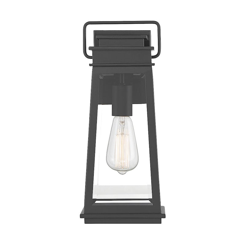 Savoy House Boone 1-Light 15" Outdoor Wall Lantern, Matte Black