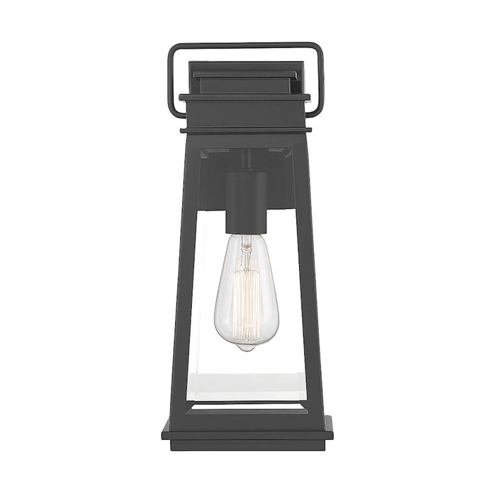 Savoy House Boone 1 Light Outdoor Wall Lantern, Black/Clear