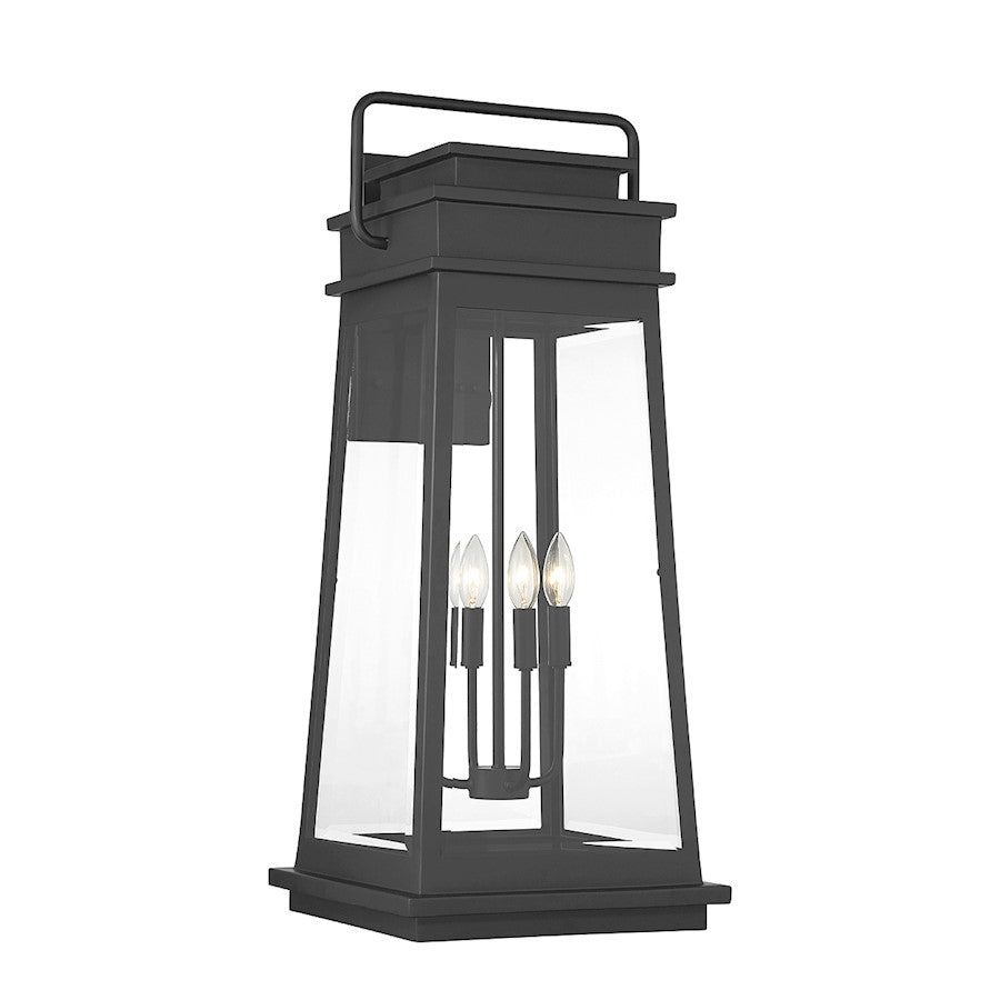 Savoy House Boone 4-Light Outdoor Wall Lantern, Matte Black - 5-815-BK