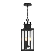 Savoy House Ascott 3Lt Outdoor Hanging Lantern, Black/Clear Seeded - 5-827-BK
