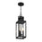 Savoy House Ascott 3Lt Outdoor Hanging Lantern, Black/Clear Seeded
