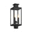 Savoy House Ascott 3 Light Outdoor Post Lantern, Black/Clear Seeded