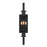 Savoy House Ascott 3 Light Outdoor Wall Lantern, Black/Clear Seeded