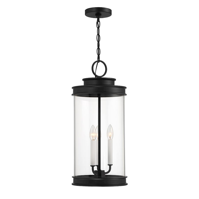 Savoy House Englewood 3 Light Outdoor Hanging Lantern, Black/Clear - 5-901-BK