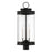 Savoy House Englewood 3 Light Outdoor Post Lantern, Black/Clear