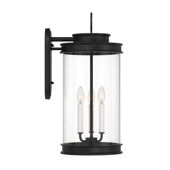 Savoy House Englewood 3 Light 24" Outdoor Wall Lantern, Black/Clear