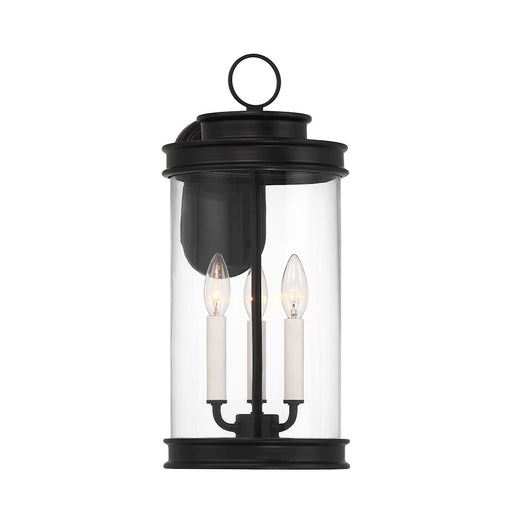 Savoy House Englewood 3-Light 19" Outdoor Wall Lantern, Matte Black - 5-905-BK