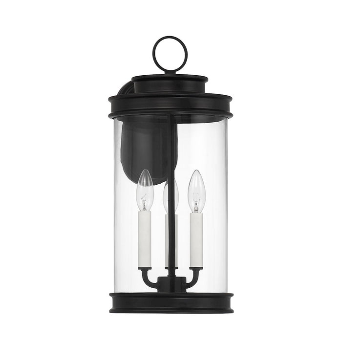 Savoy House Englewood 3-Light 19" Outdoor Wall Lantern, Matte Black